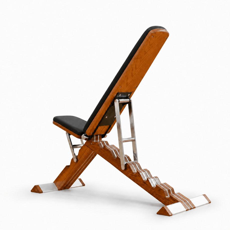 TWHEELS  Banc de musculation réglable en chêne rouge 