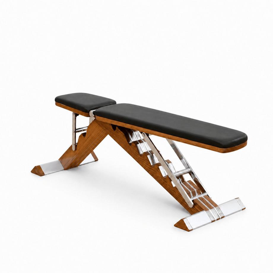 TWHEELS  Banc de musculation réglable en chêne rouge 