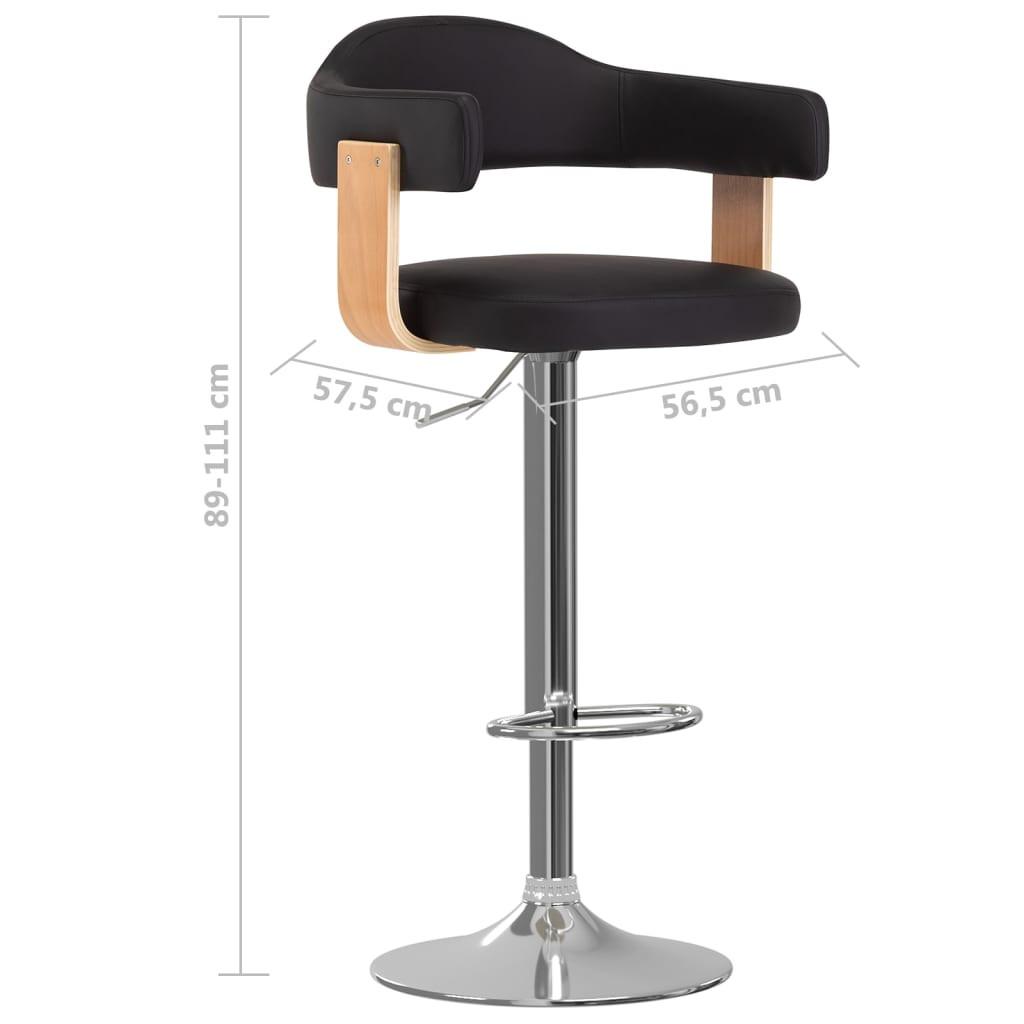 VidaXL Tabouret de bar cuir artificiel  