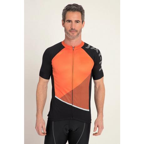 JP1880  Giacca da ciclismo in tricot con collo alto, mezze maniche e tasche sull'orlo posteriore 