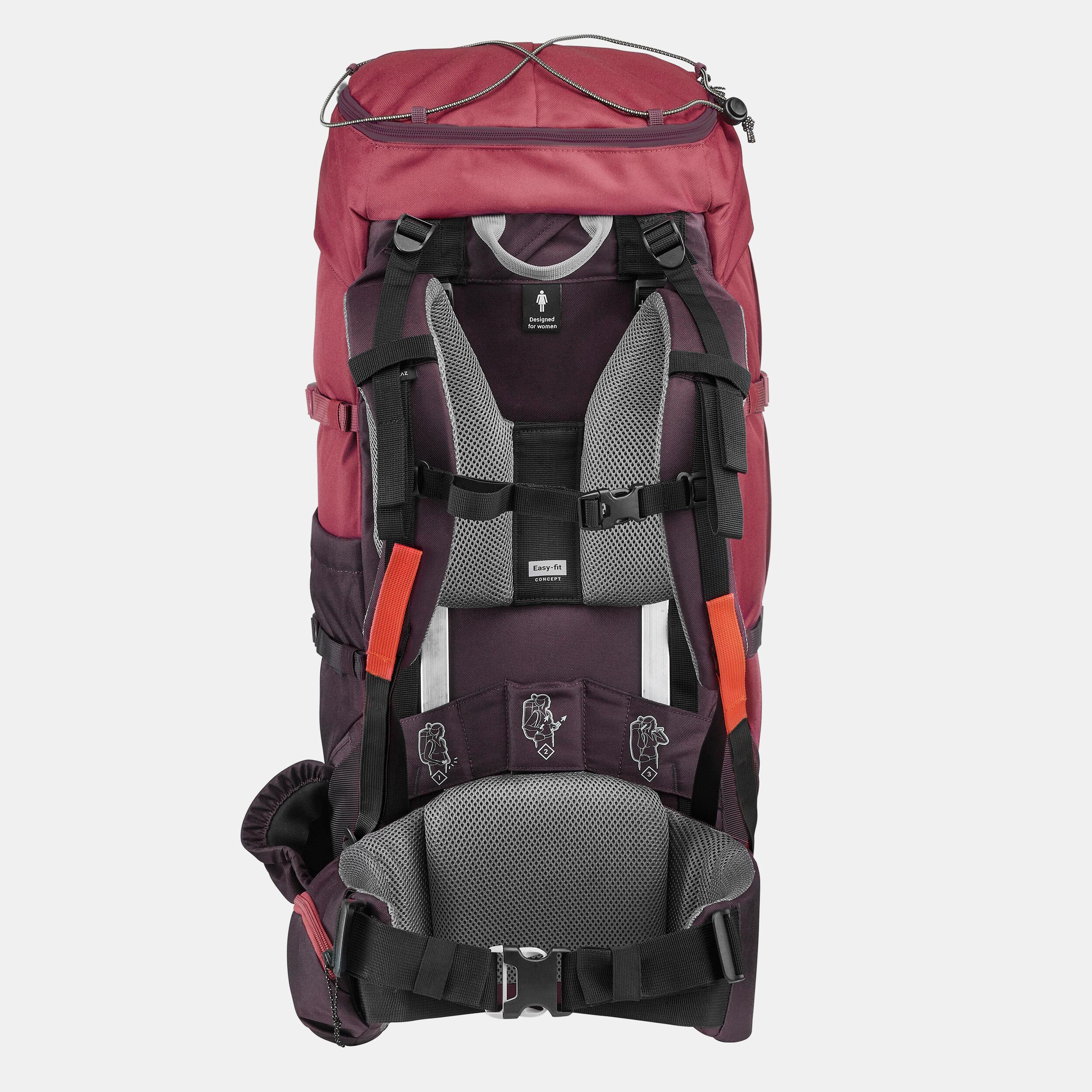 FORCLAZ Trek 100 Easyfit 50 Liter Damen Trekkingrucksack  