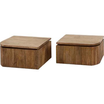 Table de chevet Wave L/R Mango sable (lot de 2)