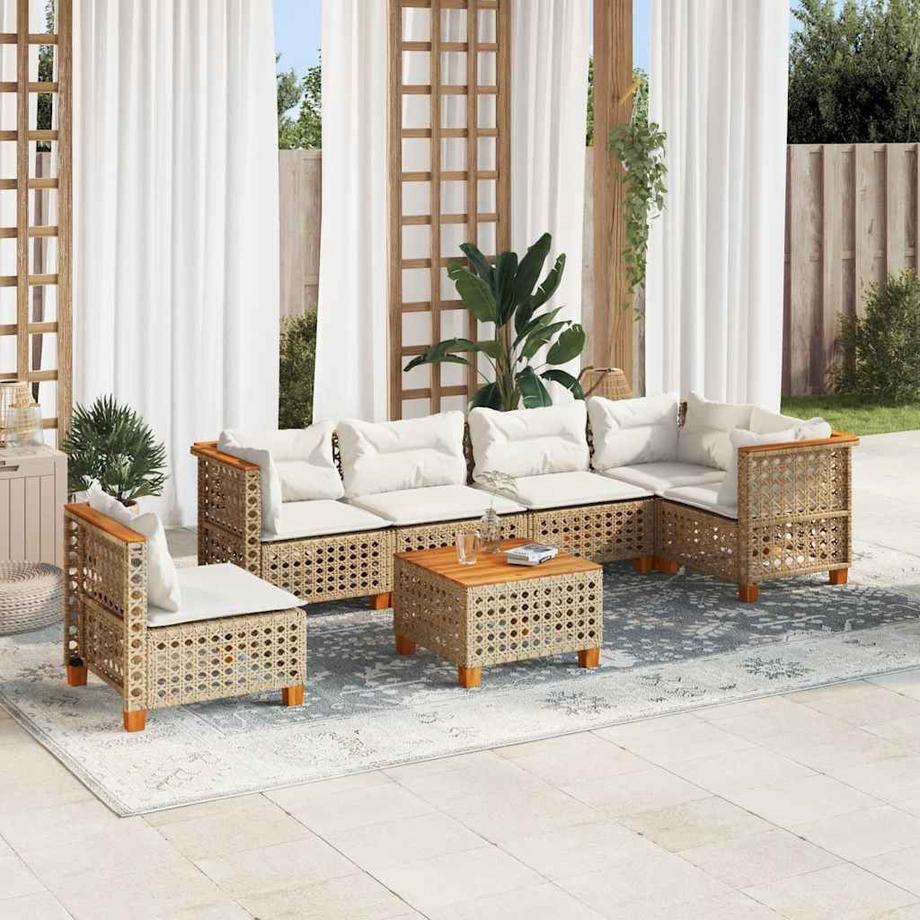 VidaXL set divano da giardino Polirattan  