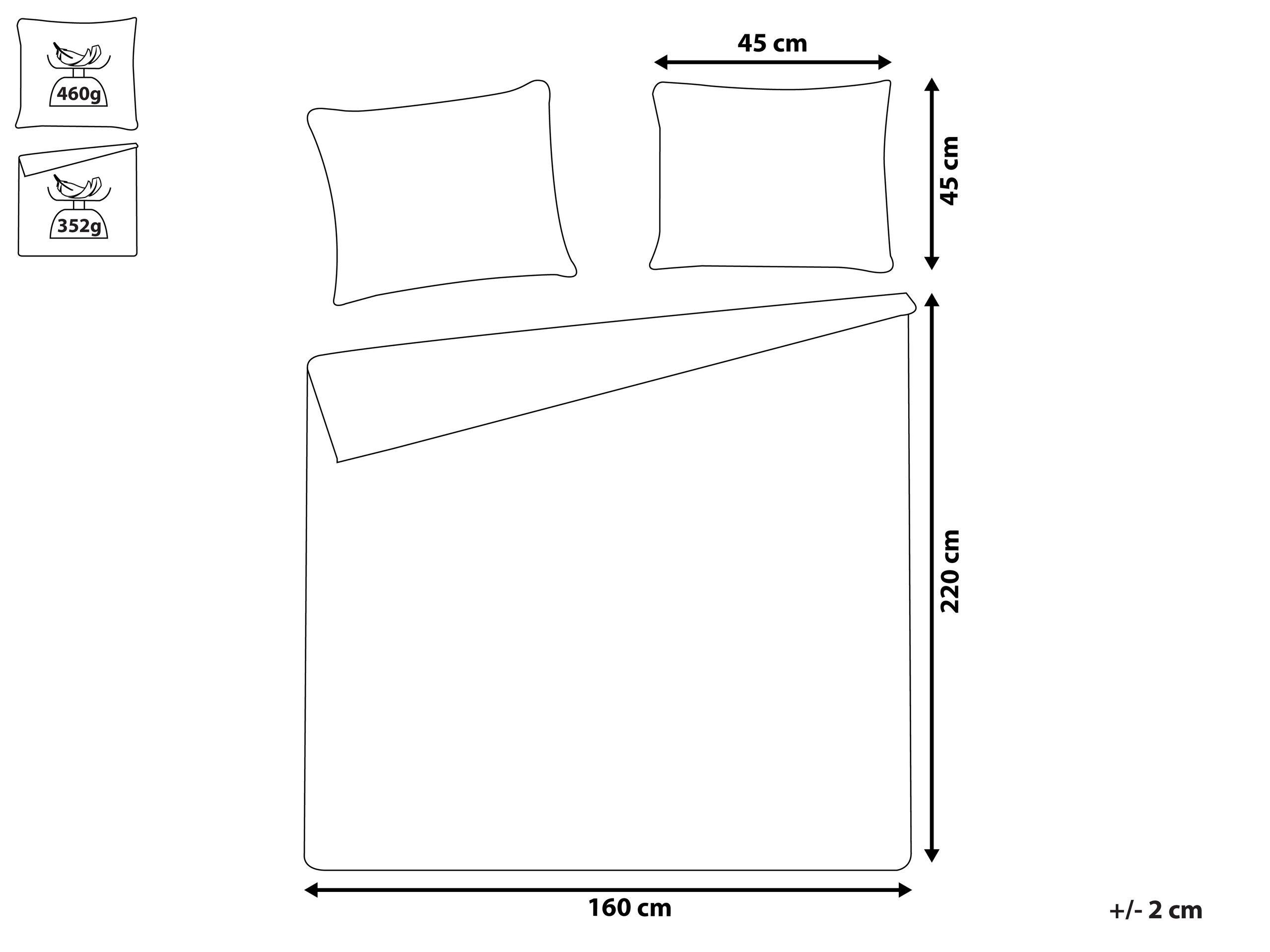 Beliani Tagesdecke mit Kissen aus Polyester ALAMUT  