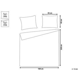 Beliani Tagesdecke mit Kissen aus Polyester ALAMUT  