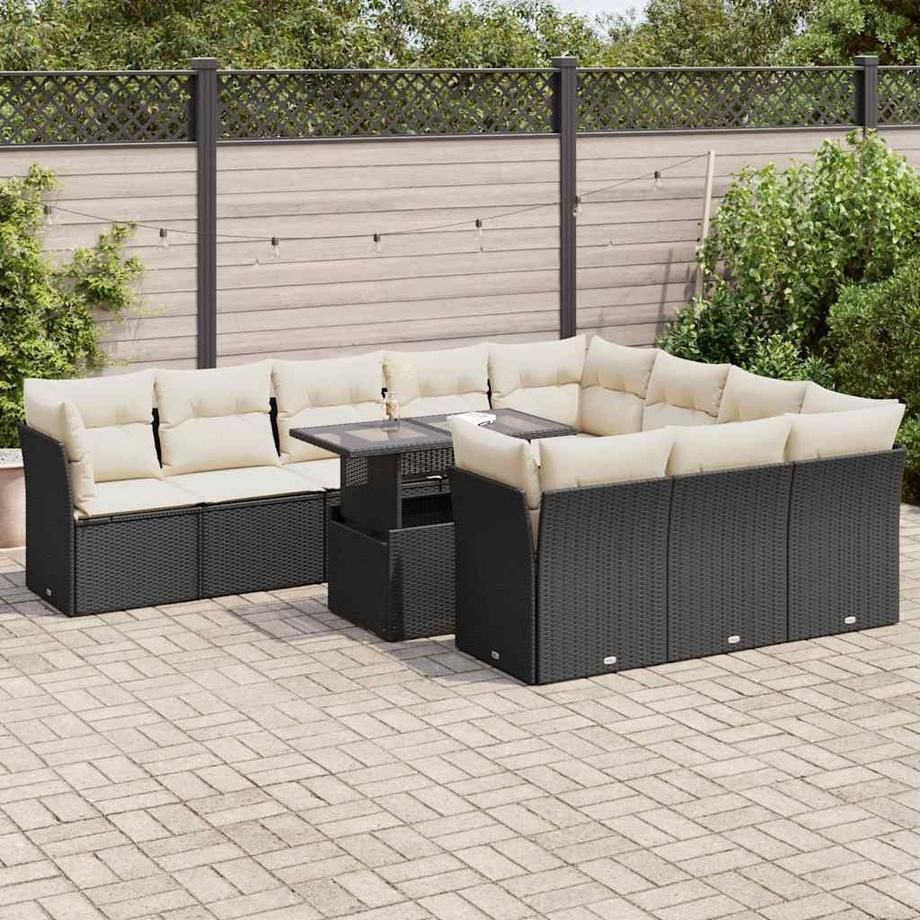 VidaXL set di divani da giardino Polirattan  