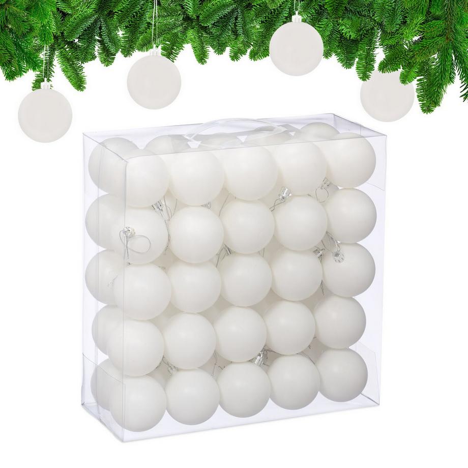 Mattes Weihnachtskugel-Set, 50er-Pack