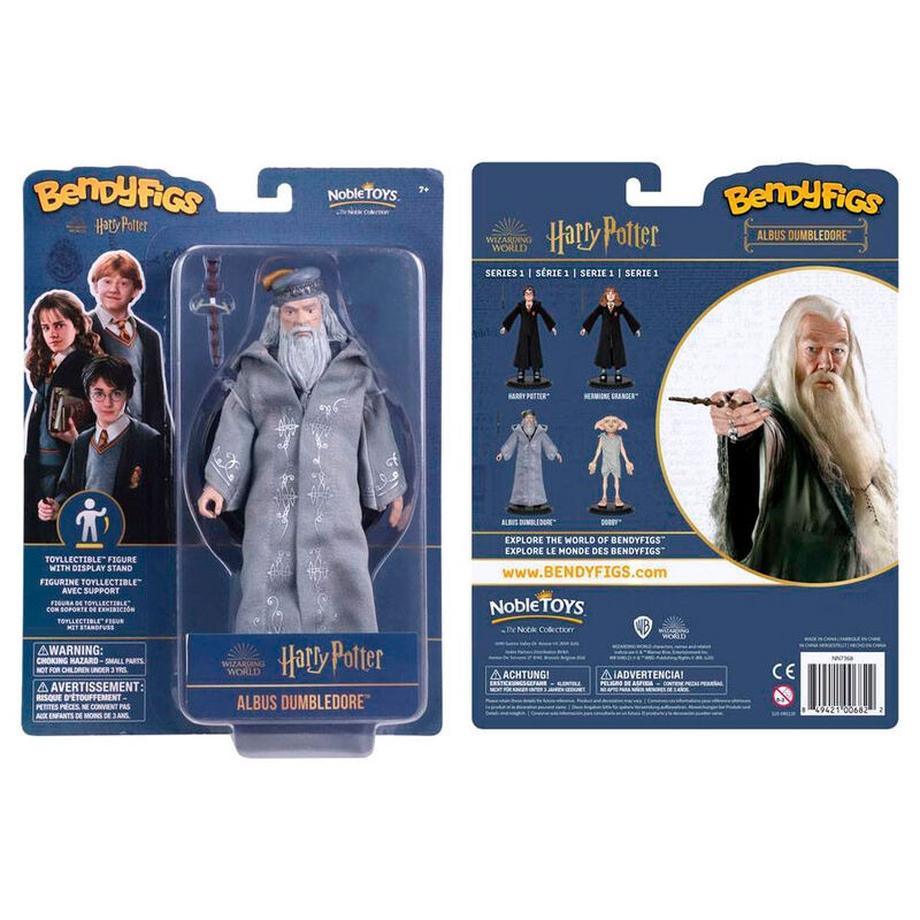 Noble Collection  Harry Potter Dumbledore mit Zauberstab Bendyfigs formbare Figur 19cm 