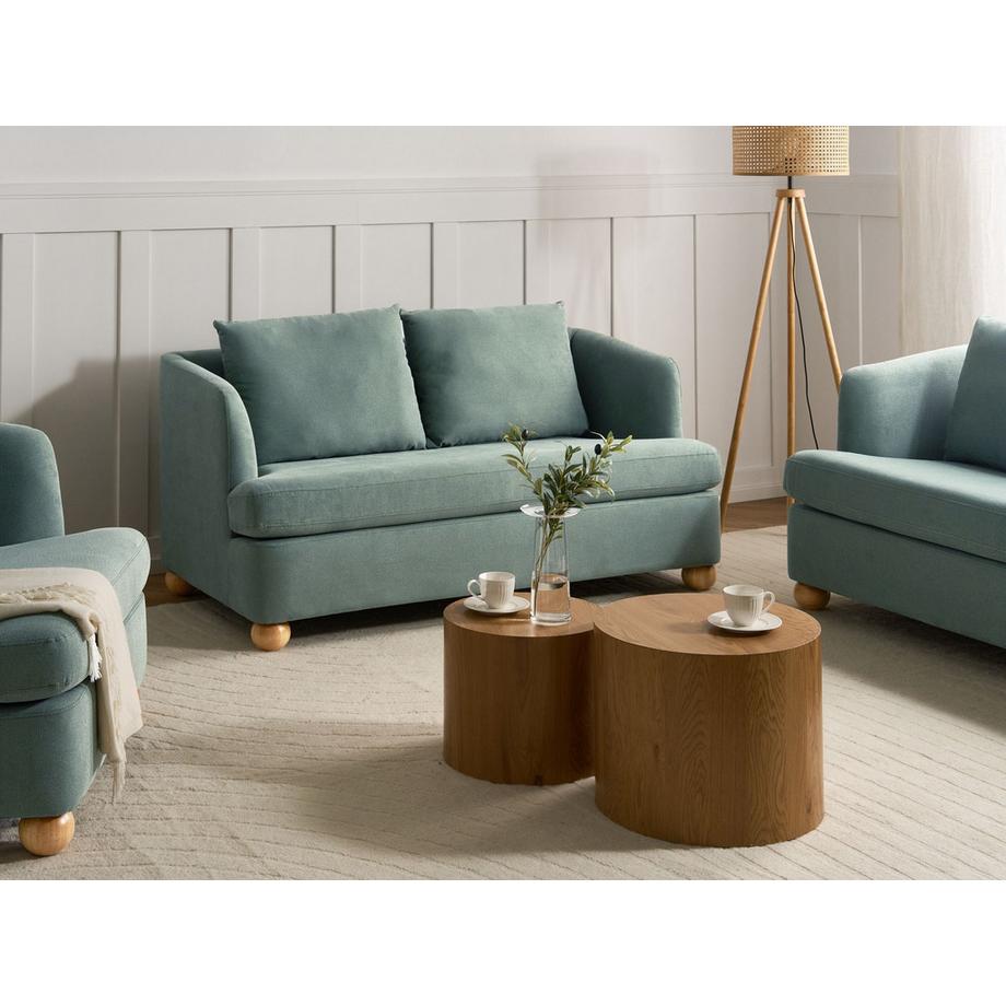 Beliani 2 Sitzer Sofa aus Stoff Minimalistisch RATTVIK  
