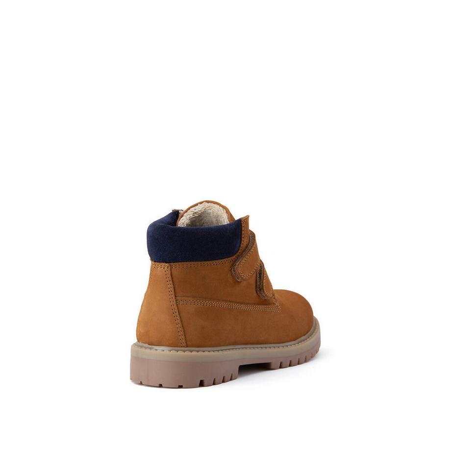 La Redoute Collections Bottines cuir à scratch fourrées  