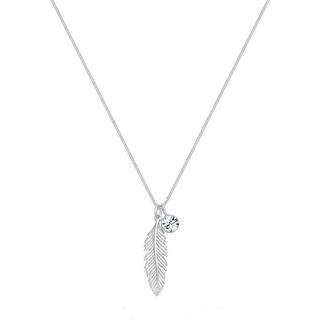 Elli  Collier Pendentif Plume Cristal 