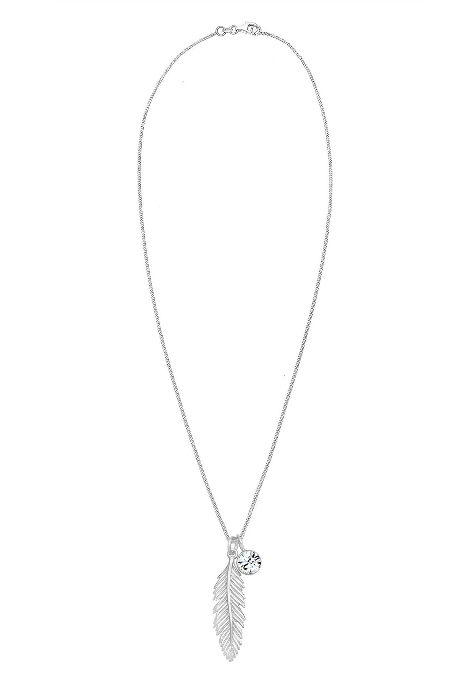 Elli  Halskette Feder Anhänger Kristall 