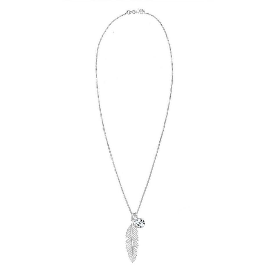 Elli  Collier Pendentif Plume Cristal 