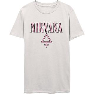 Nirvana Logo Stampa T-Shirt Maniche Corte  