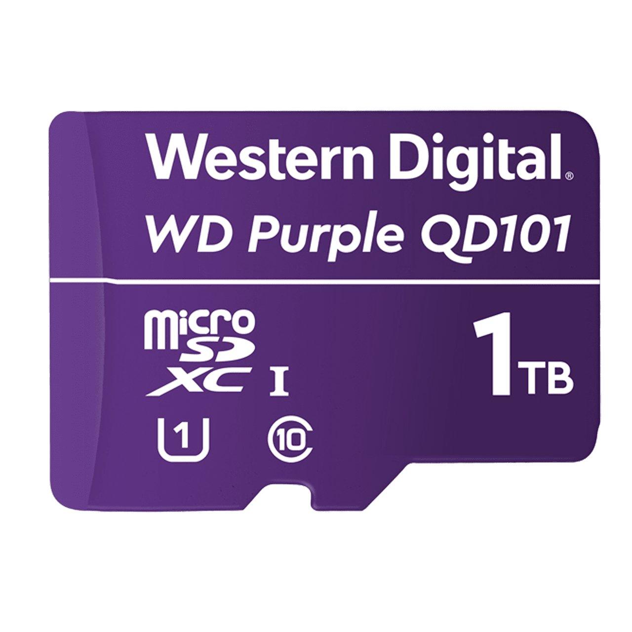 Western Digital  Purple , Surveillance, microSD XC, Class - 10, UHS 1 (microSDXC, 1000 GB, U1, UHS-I) 