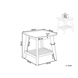 Beliani Table basse en Bois d'hévéa Traditionnel TULARE  