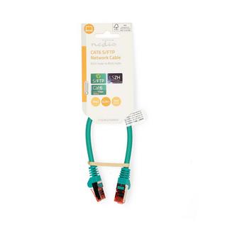 Nedis  Câble réseau Cat6 | RJ45 Mâle | RJ45 Mâle | S / FTP | 0,25 m | Round | Lszh | Vert | Étiquette 