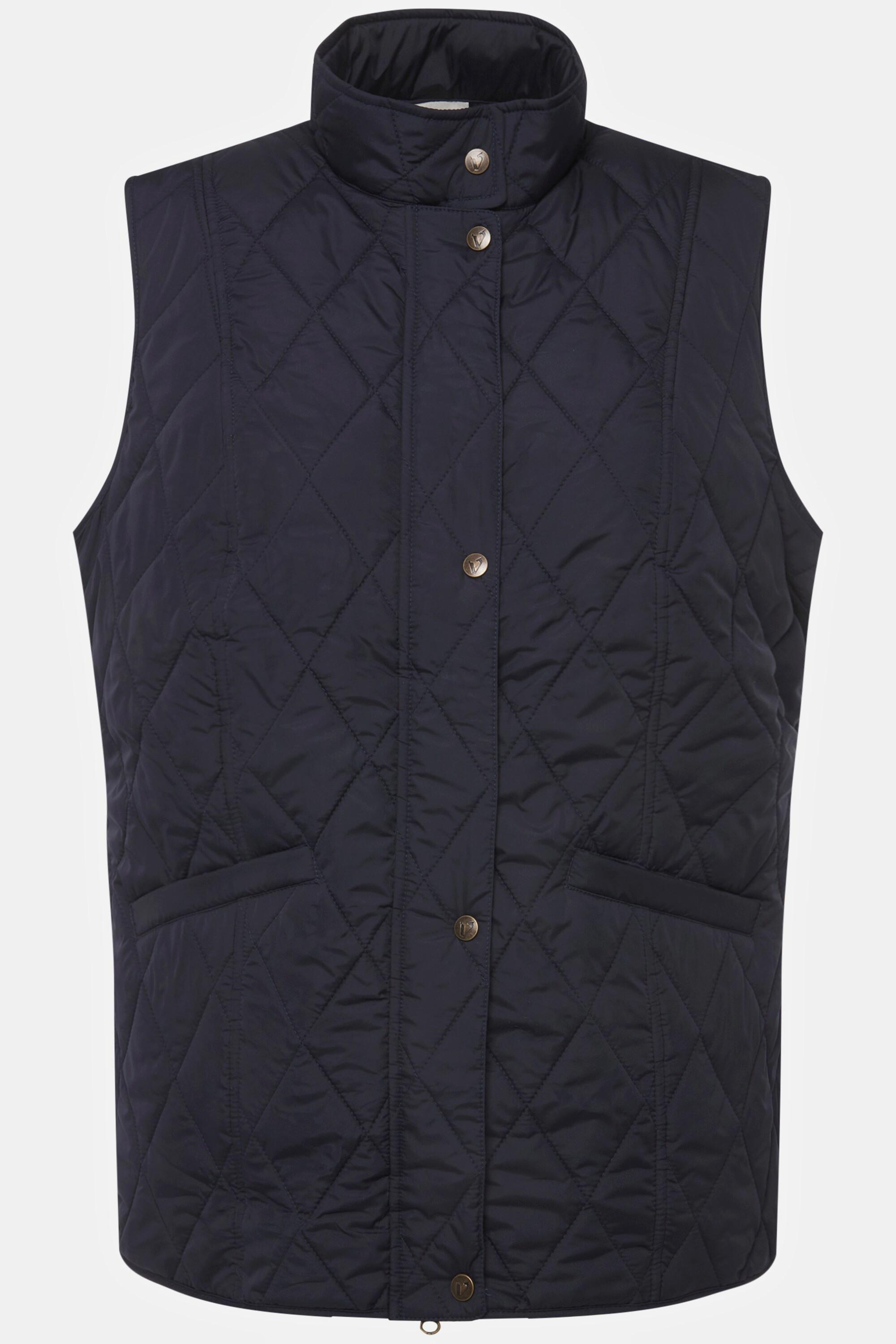 Ulla Popken  Gilet matelassé, coupe slim, col montant 