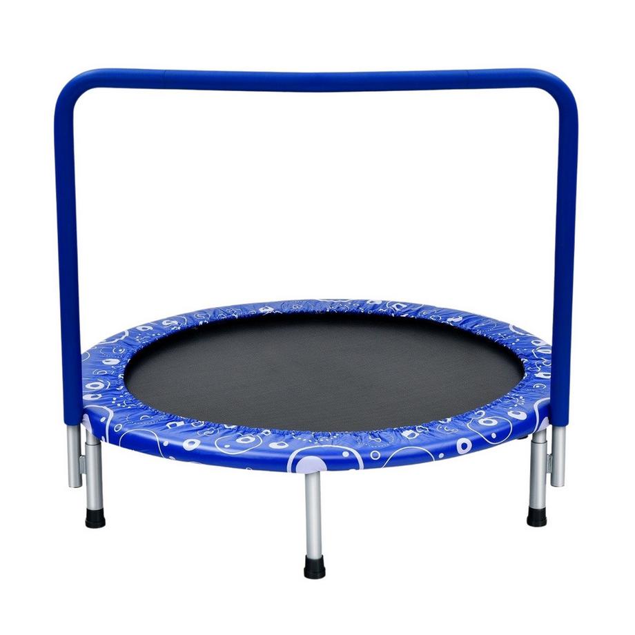 Northix  Kindertrampolin Mini-Trampolin klappbares Trampolin für Kleinkinder Blau + 