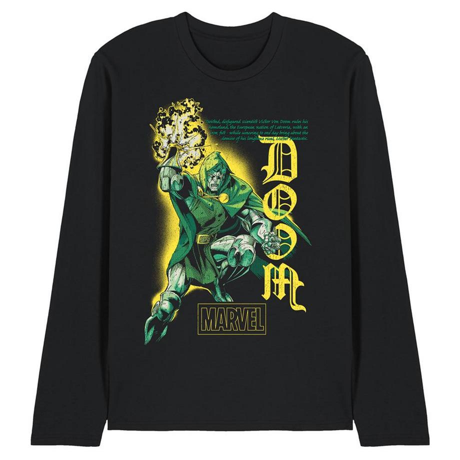 Face Of Doom T-Shirt, Ringgesponnene , Langärmlig