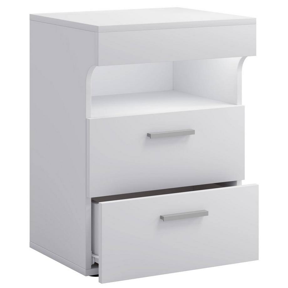 VCM Table de nuit Table d'appoint Porte pivotante Console Boxspring Table de nuit Slepal L  