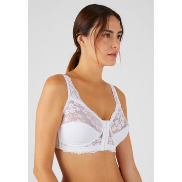 Soutien-gorge sans armatures, ouvert devant.