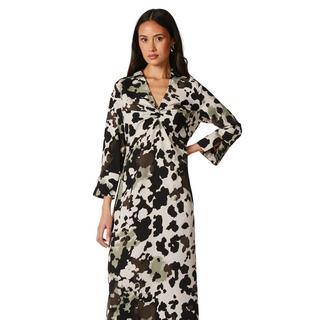 Principles Hemdblusenkleid Frontknoten Animal Print  