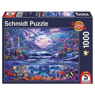 Schmidt Spiele  Puzzle Schmidt Oasis au clair de lune - 1000 pièces - 12+. 