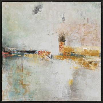 Gerahmtes Bild Dust gold 120x120