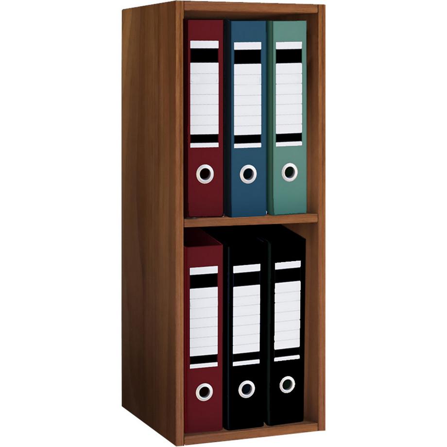 Holzregal stehend | platzsparender Aktenschrank | Maße ca. H. 72 x B. 34 x T. 30 cm | Elegantes Regal stehend | Büroregal – Offas 2f