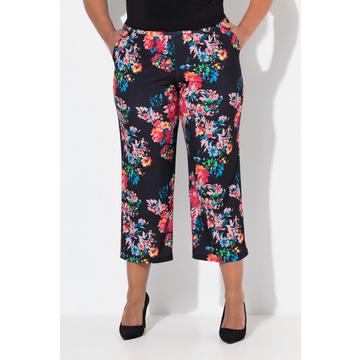 Pantaloni a 7/8 in jersey con stampa, taglio della gamba dritto e cintura elastica