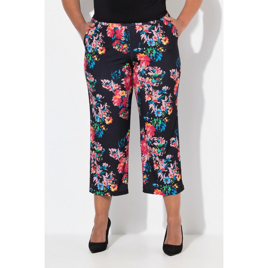 Ulla Popken Pantaloni Jersey Stampati 7/8 Gamba Dritta  