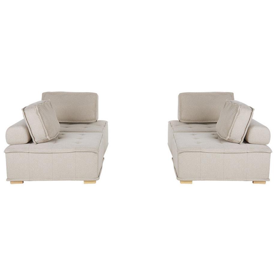 Beliani Canapé modulable en Tissu Moderne TIBRO  