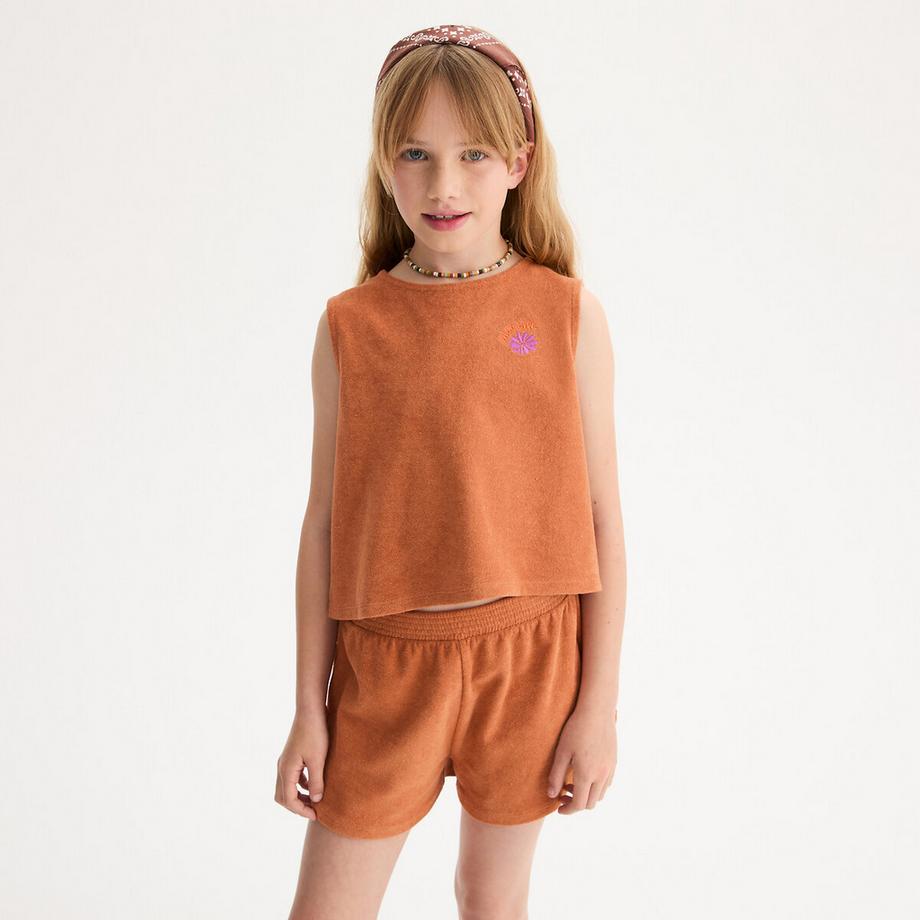 Zweiteiliges Set T-Shirt und Shorts aus Frottee