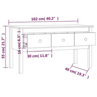 VidaXL Table basse bois  