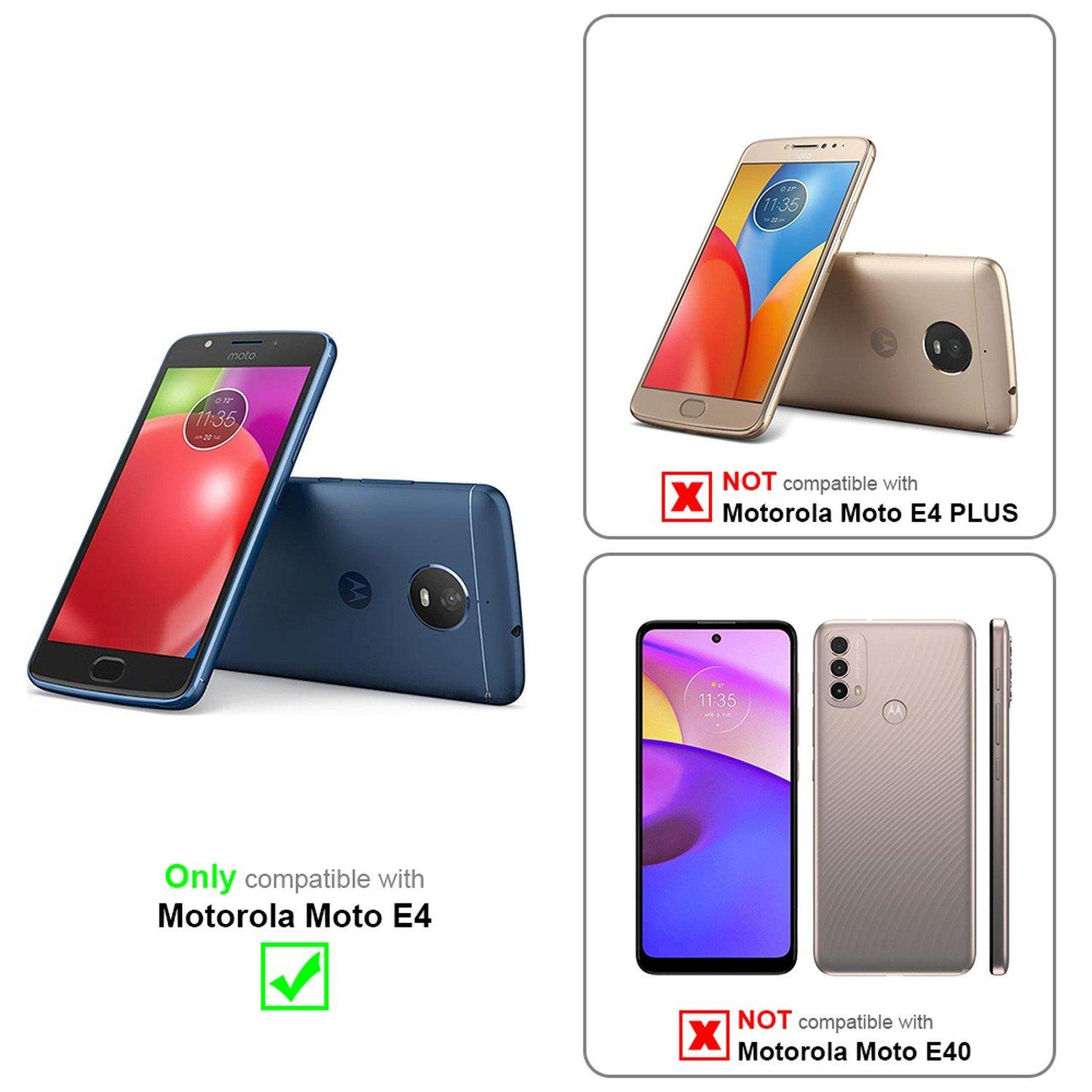 Cadorabo  Housse compatible avec Motorola MOTO E4 - Coque de protection avec fermeture magnétique, fonction de support et compartiment pour carte 