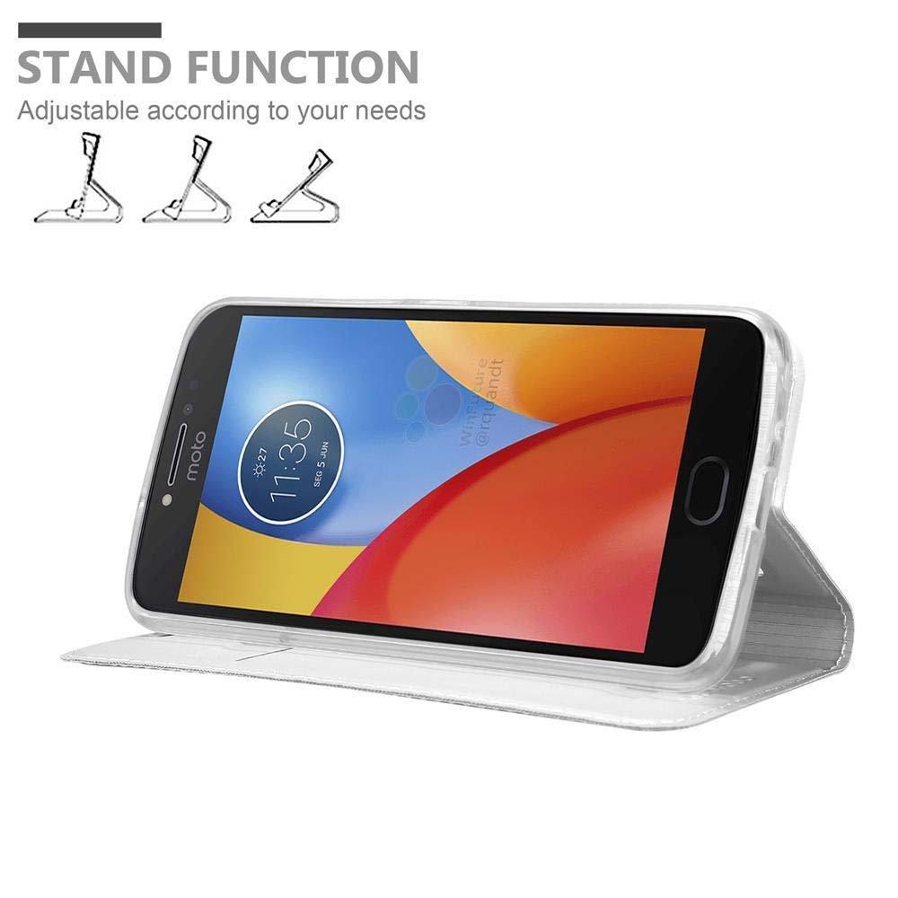 Cadorabo  Housse compatible avec Motorola MOTO E4 - Coque de protection avec fermeture magnétique, fonction de support et compartiment pour carte 