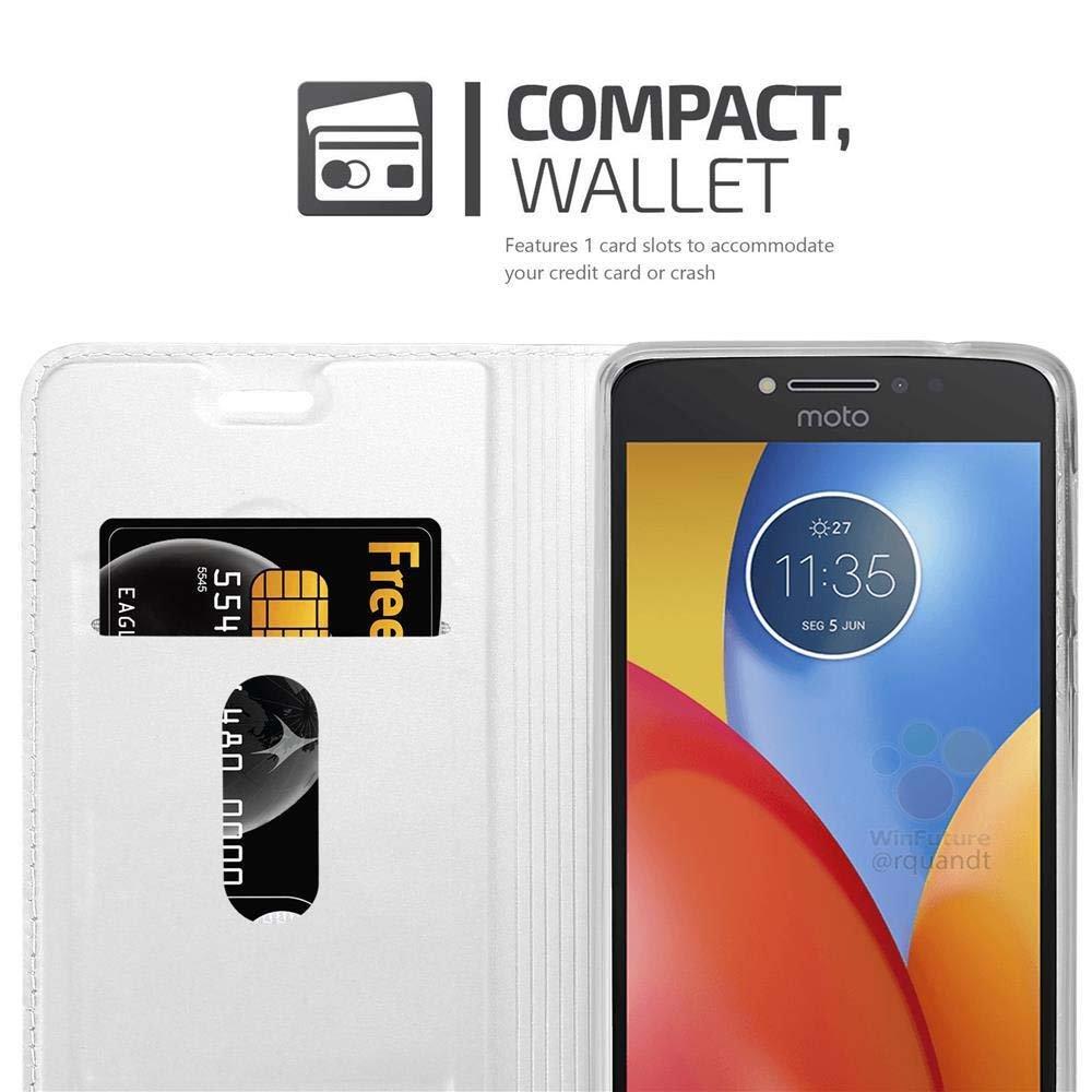 Cadorabo  Housse compatible avec Motorola MOTO E4 - Coque de protection avec fermeture magnétique, fonction de support et compartiment pour carte 