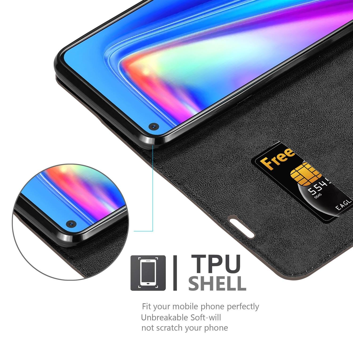 Cadorabo  Housse compatible avec Realme 7 4G - Coque de protection avec fermeture magnétique, fonction de support et compartiment pour carte 