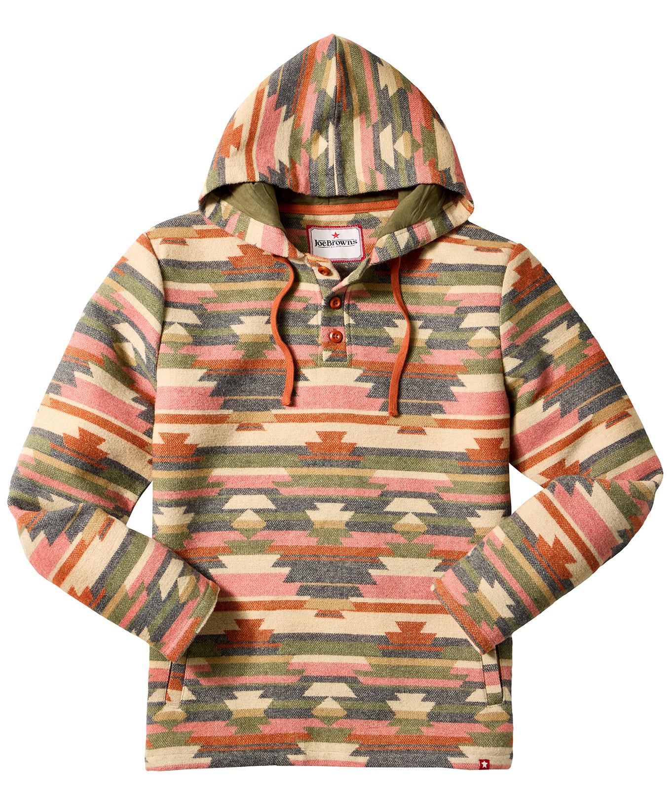 Joe Browns Giacca con Cappuccio Tessuta Motivo Azteco  