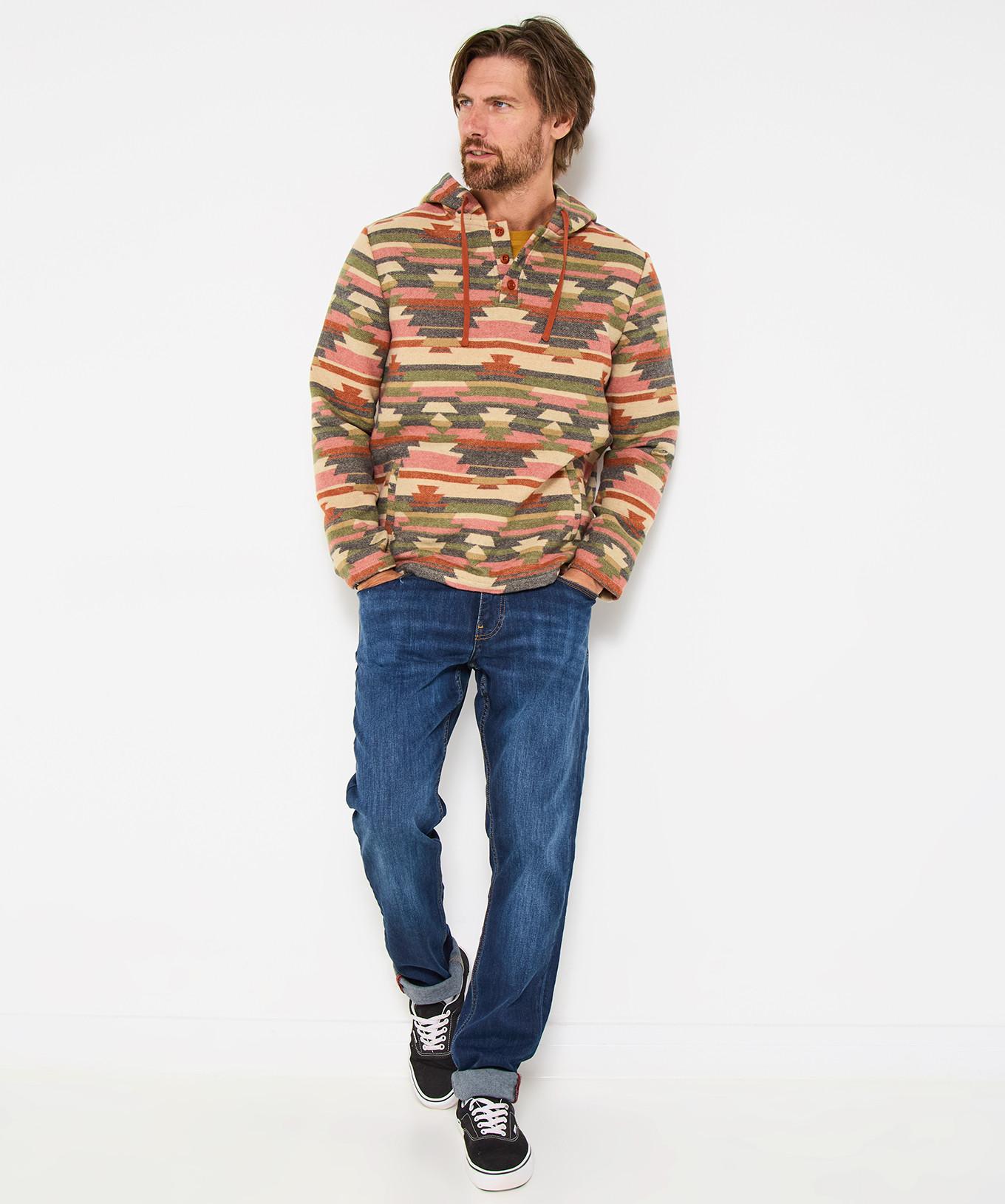 Joe Browns Giacca con Cappuccio Tessuta Motivo Azteco  