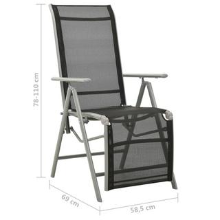 VidaXL Chaise de jardin aluminium  