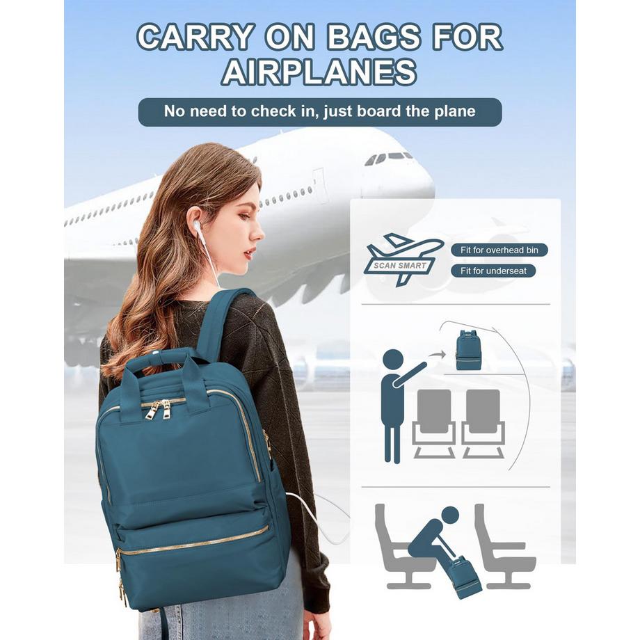 Only-bags.store Sac à dos étanche pour voyage et bagage à main  