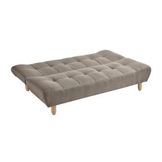 Vente-unique Canapé 3 places convertible clic clac en tissu taupe ESTEBAN  