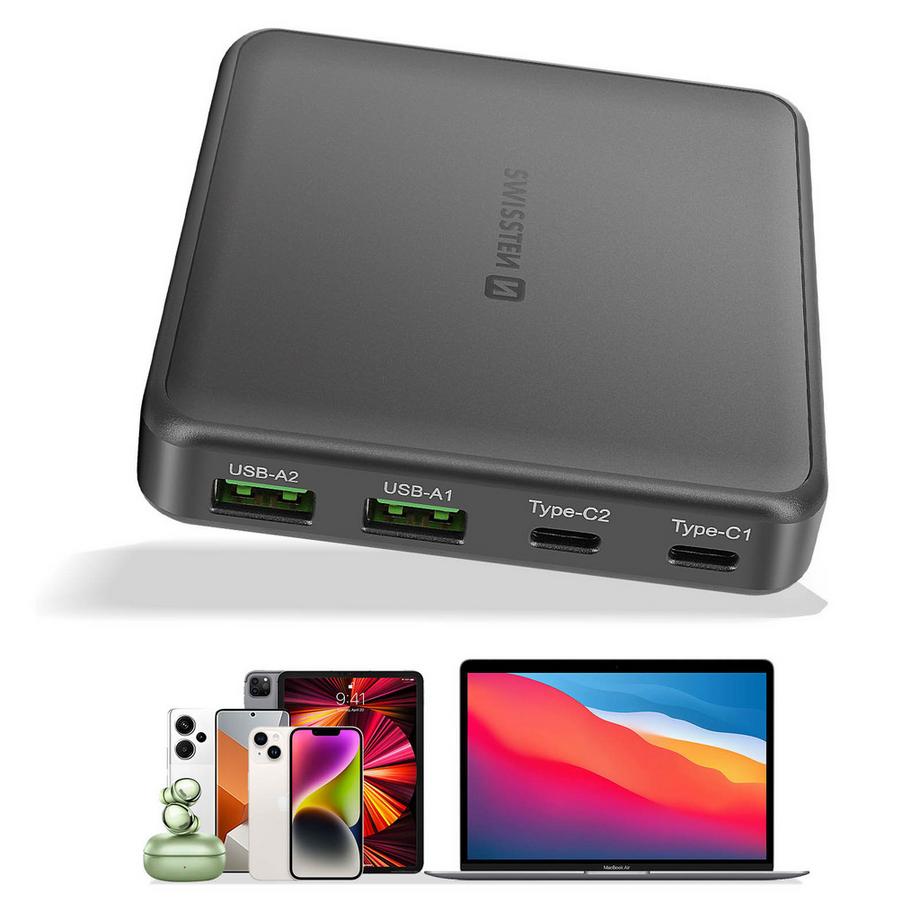 SWISSTEN  Swissten Lade-Hub, Schwarz 