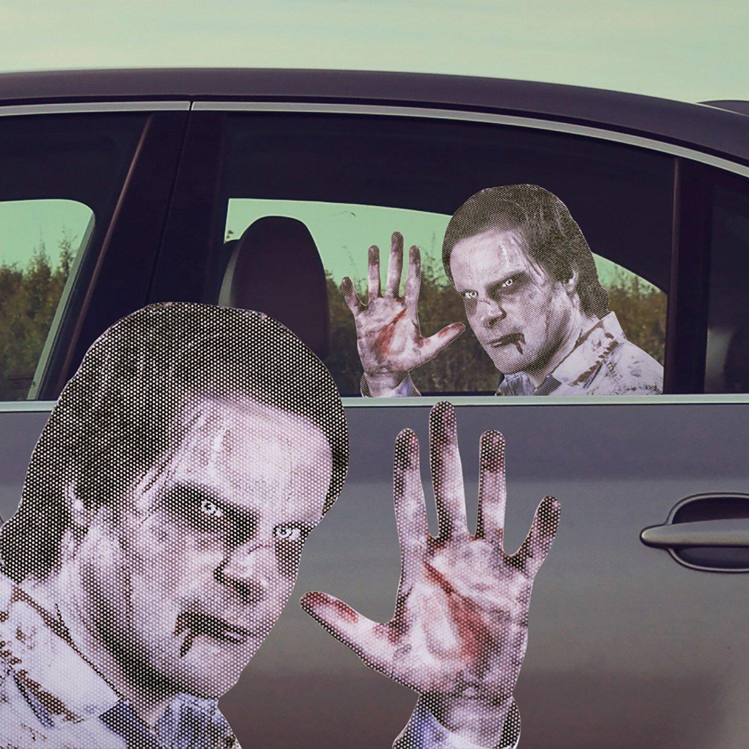 Ride With  Ride with a Zombie - autocollant de fenêtre zombie 