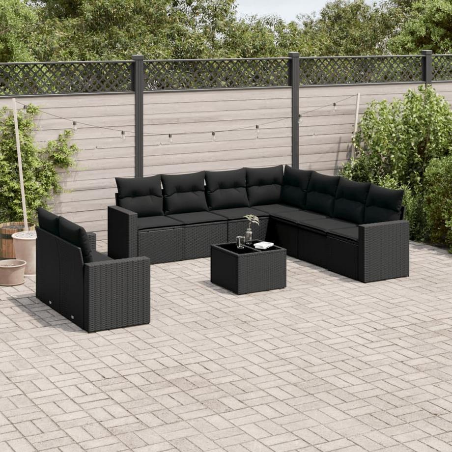 VidaXL set divano da giardino Polirattan  