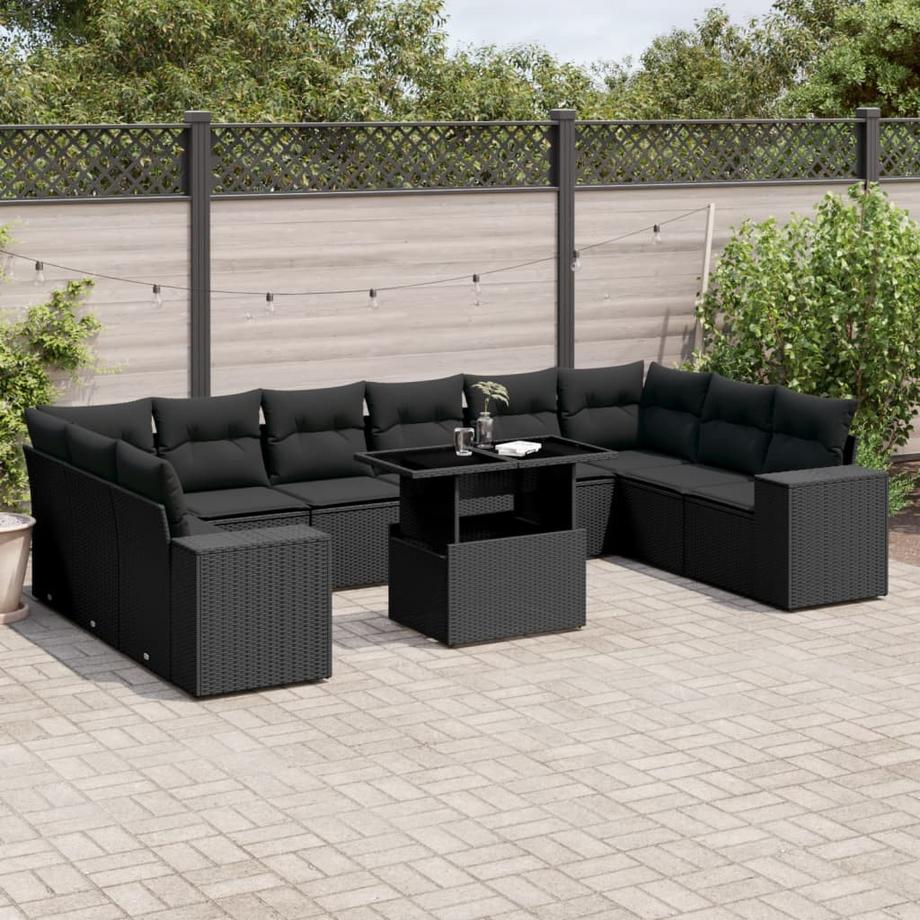 VidaXL set divano da giardino Polirattan  