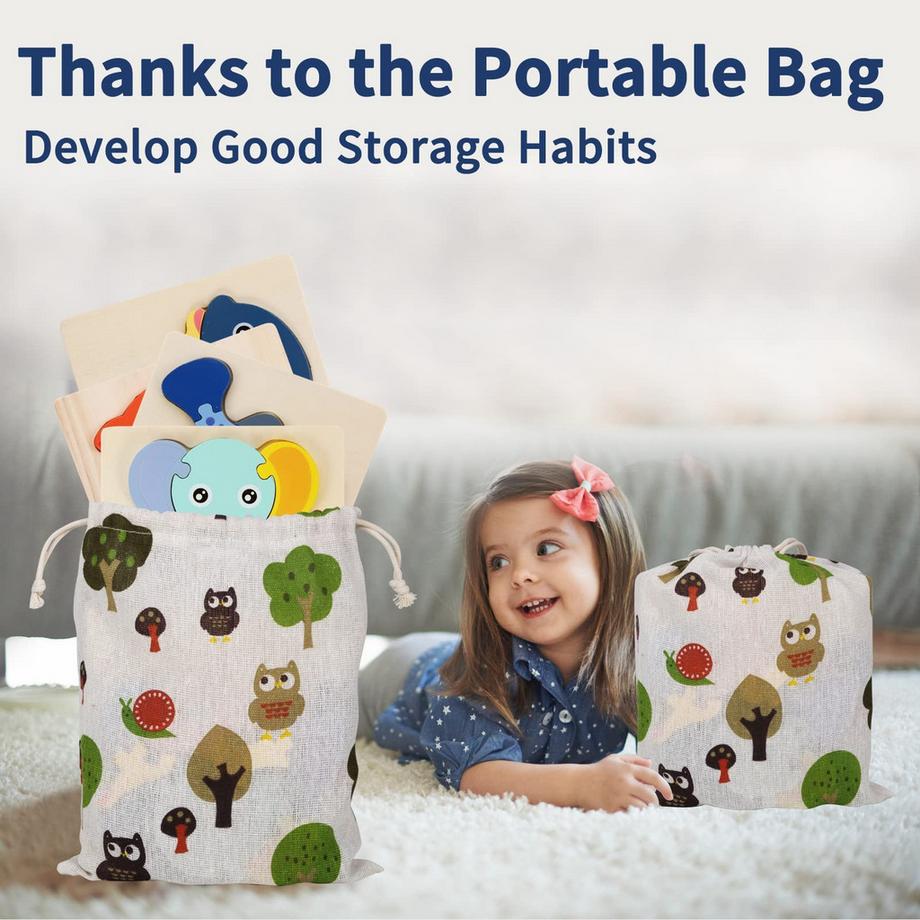 Activity-board  Puzzle en bois pour enfants, puzzle en bois 3D pour enfants, jouet en bois avec sac de rangement 