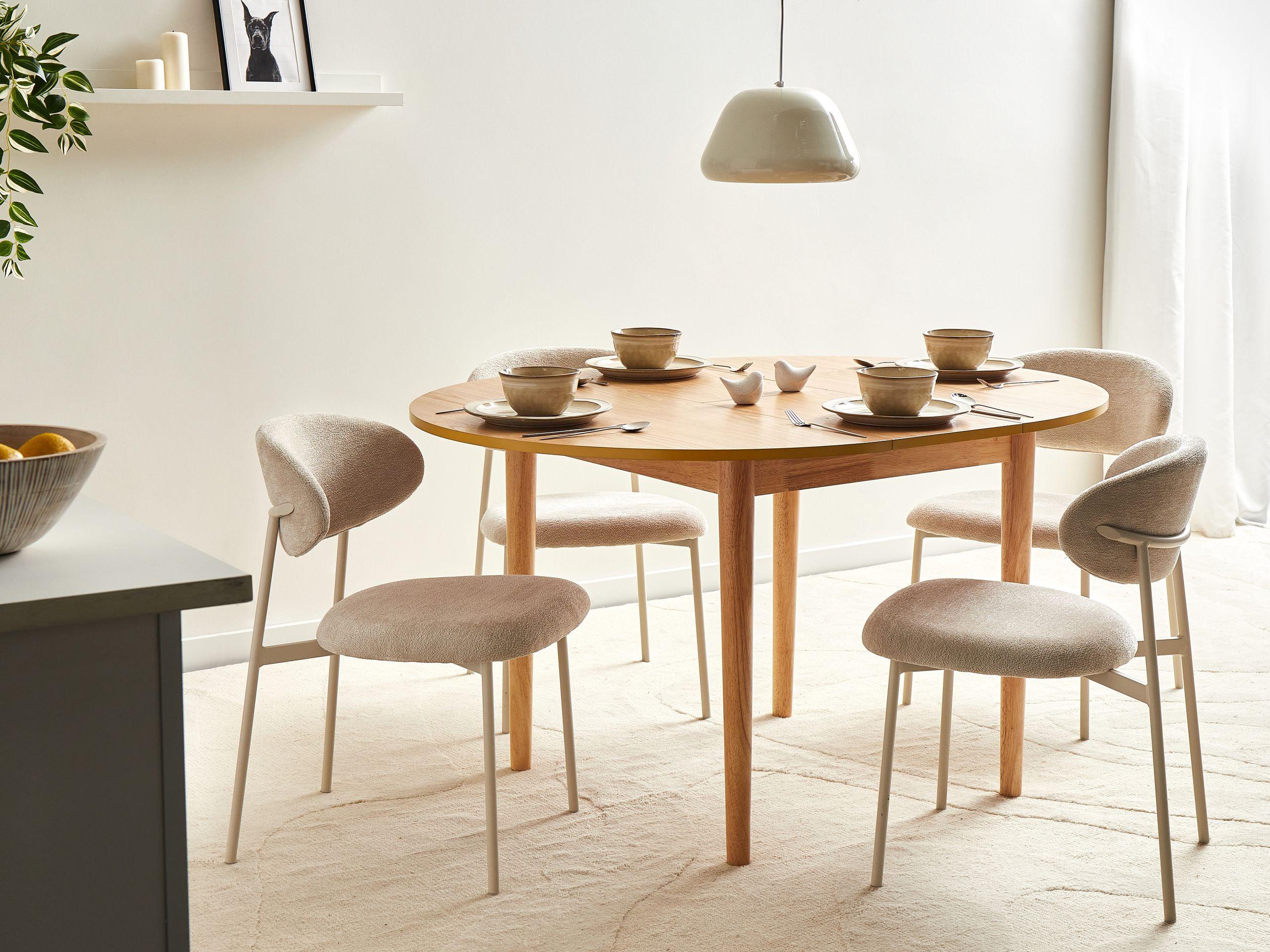 Beliani Ausziehbarer Esstisch aus MDF-Platte Modern ECHO  